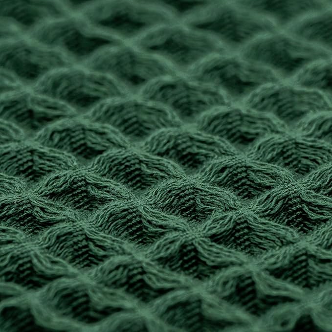 Luxury Organic Japanese Cotton Waffle Bath Towel | Thick, Absorbent, Quick Dry Bathroom Towels for Shower, Sauna, Onsen| Hotel & Spa Quality, Gift-Ready (Forest Green, Bath Towel (2 Pack))