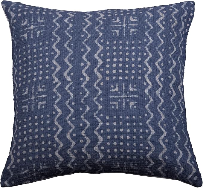 Trade Star Handloomed Spring Cushion Cover Handmade Cotton Pillow Case 100% Cotton Mudcloth Pillow Cover Rustic Modern Tribal Framhouse Throw Pillow Cases (Dark Grey ALMA 18X18 INCHES)