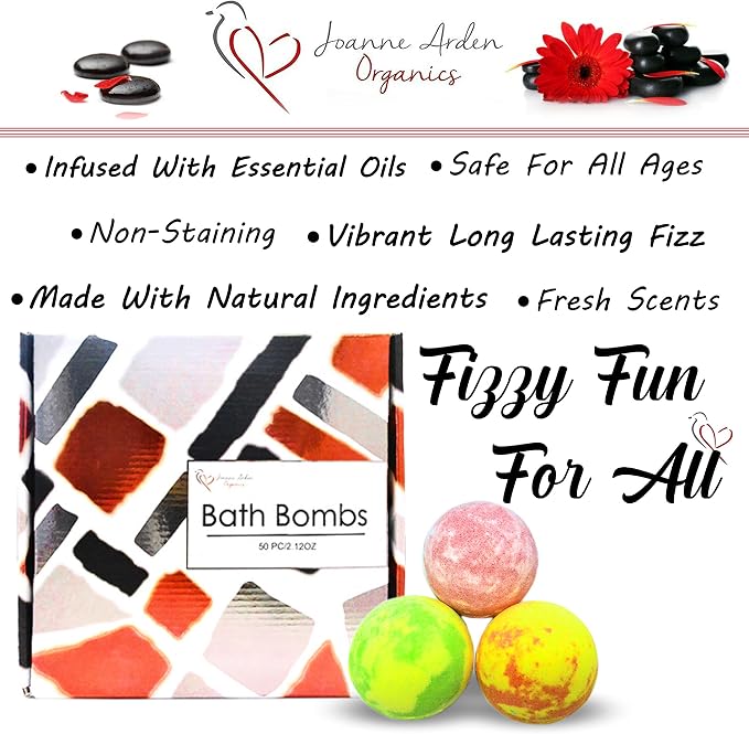 Best Best Bath Bomb Gift Set for Women - 50 Individually Wrapped Bath Bomb Bulk -Organic Moisturizing Bath Balls for Women Men & Kids. Party Favors for Adults & Teens. Sulfate Free Bathbombs!