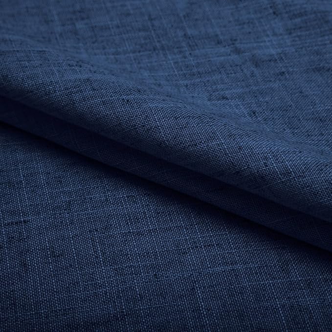 Pitalk Boy Bedroom Curtains 63 Inch Length Grommet Privavy Semi Sheer Light Filtering Sheer Window Drapes for Living Room Navy Blue