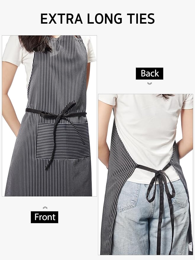Syntus Apron for Men Women, Adjustable Cooking Kitchen Chef Aprons with 2 Pockets