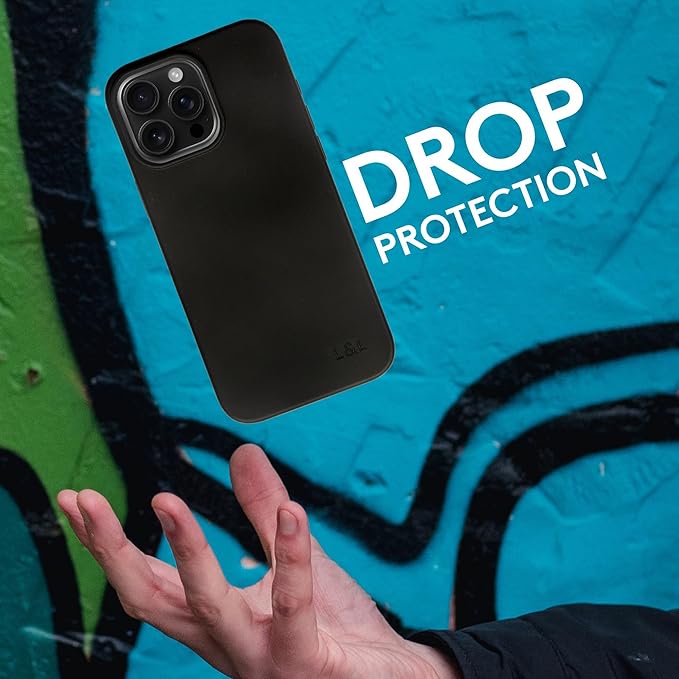 LOAM & LORE Biodegradable Phone Case for iPhone 16 Pro Max, Plastic Free Eco Friendly Phone Case, Plant Based Compostable iPhone 16 Pro Max, Premium Zero-Waste Phone Cover (Black)