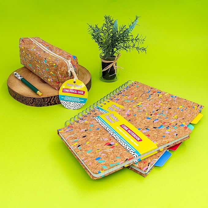 Pukka Pad, Pukka Planet Cork A5 Soft Cover Journal – Casebound Cork Cover Notebook with 160 Pages, 80 Sheets of Recycled FSC Certified 80GSM, 8mm Lined Paper for Home, School & Office, 8.5 x 5.3in