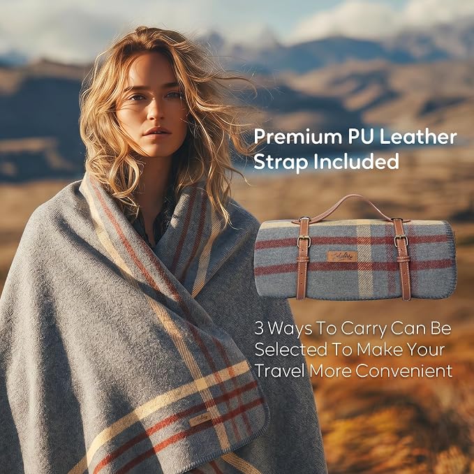 Molithe 100% Wool Blanket, 62" x 86", Warm, Thick, Washable, Military | Great for Camping, Outdoors, Sporting Events, Survival Kits TwiIight Gray
