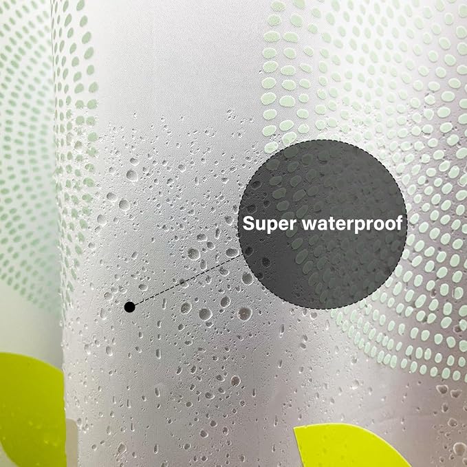 Plastic Shower Liner - Premium EVA 6G Shower Curtain Liner with Rustproof Grommets and 3 Weighted Magnets, Waterproof Shower Curtains for Bathroom (Gerbera, 72" x 72")