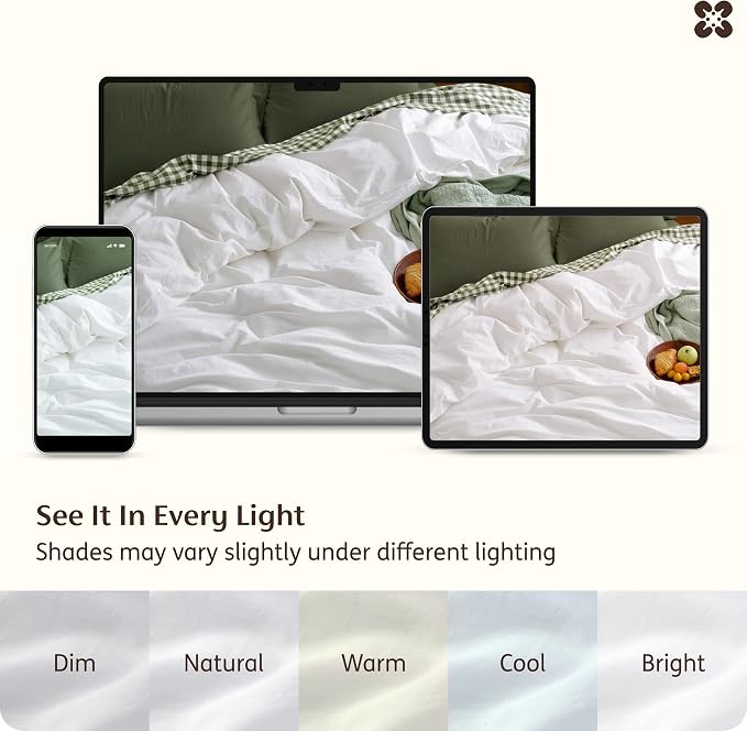 Bedsure Duvet Cover King Size - 100% Washed Cotton, Linen-Like Minimalist Bedding - PureWoven Plain Soft Comforter Cover for All Seasons, 1 Duvet Cover Only (Bright White, 104" x 90")