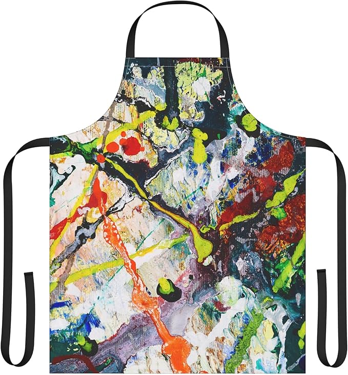 Colorful Graffetti Apron, 5-Color Straps (AOP)