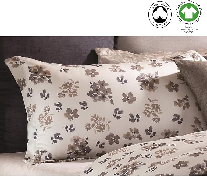 A1HC Madras Reversible Print Organic Cotton Pillowcase (Set of 2) | GOTS Certified Organic Cotton Pillowcase |Wrinkle Resistant| Long Staple Cotton| 21" x 30"