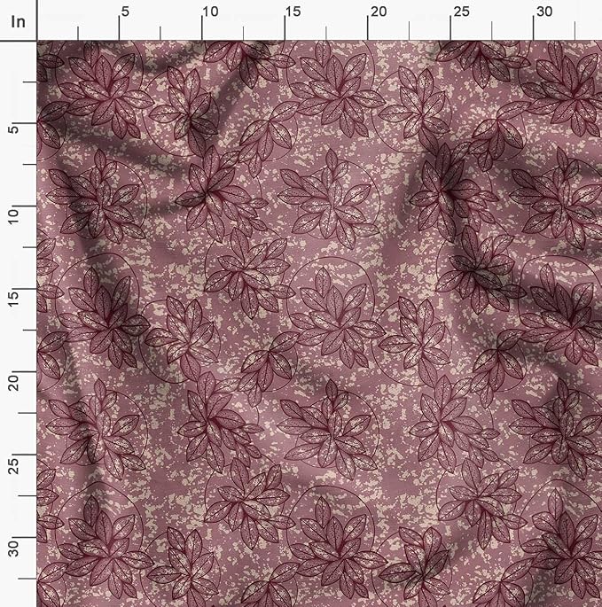 Soimoi Silky Satin Fabric Material, 1 Yard - 42" Inch Width, Brown - Tribal Print - Soft Shiny Fabric for Dress, Pillowcases, Pajamas, Evening Dress, DIY
