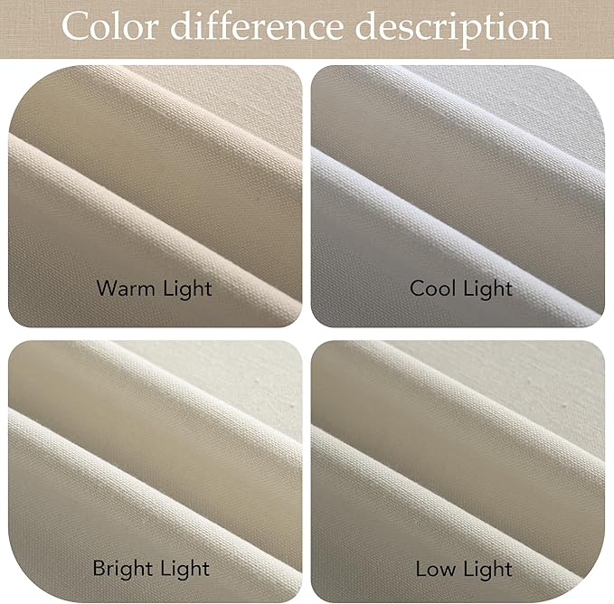 NICETOWN Beige Cotton Linen Curtains 84 inch Long 2 Panels Set, 55" Wide Flax Belgian Linen Blend Organic Privacy Window Drapes Rod Pocket & Back Tab with Light Filtering for Bedroom/Living Room