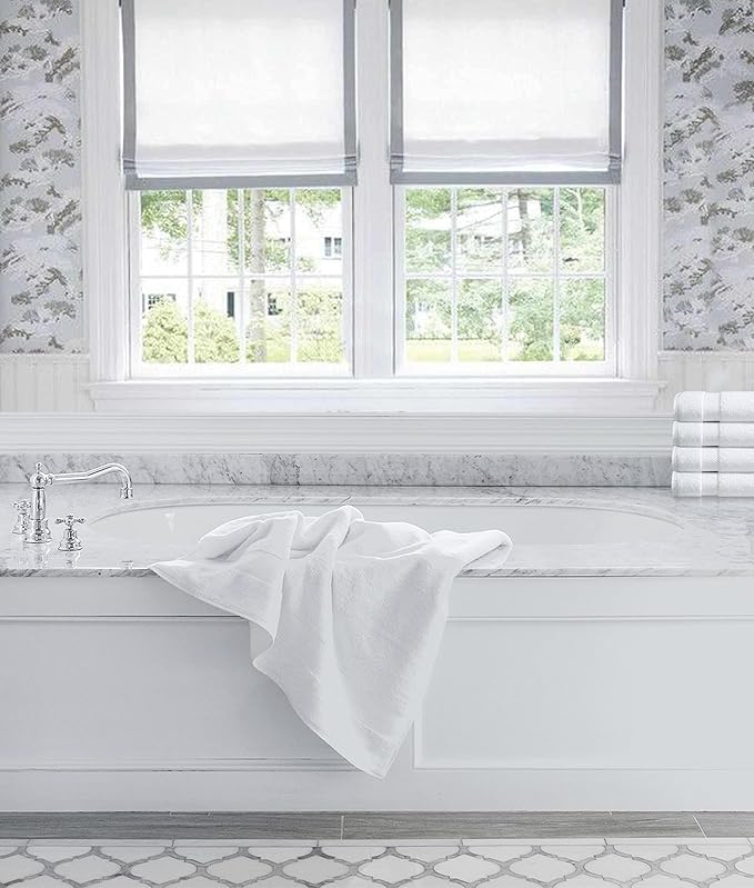 Organic Cotton Luxuriously Plush Bath Towel Pack of 4 | GOTS & OEKO-TEX Certified | Premium Hotel Quality Towels | Feather Touch Technology|650 GSM Long Staple|Soft, Quick Dry & Ultra-Absorbent