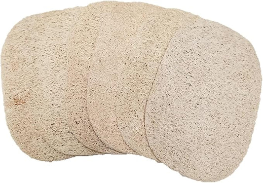 WOCATS 6 Pack Natural Loofah Sponges for Dishes & Bath - Biodegradable, Eco-Friendly Kitchen Scrubber & Body Exfoliator, Non-Scratch, Durable, Reusable