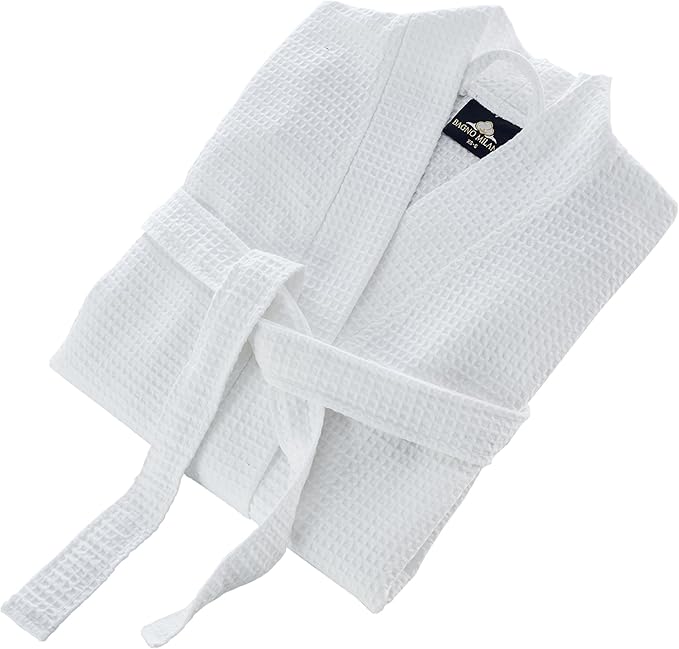 BAGNO MILANO Women's Robes, Waffle Robes For Women, Turkish Cotton Bathrobes For Women