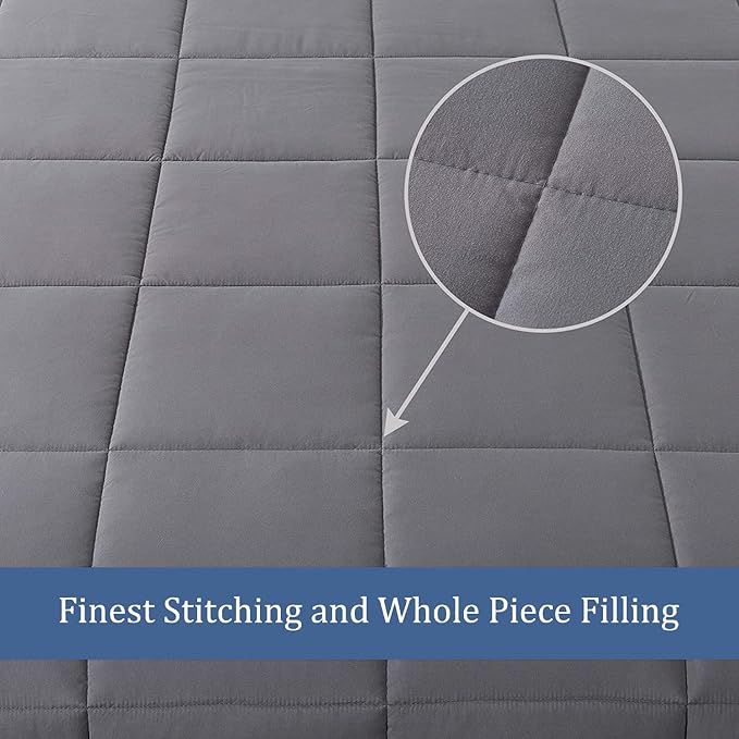 MAPLE DOWN Soft Oversized King Size Comforter Duvet Insert-Down Alternative Comforter Quilted with Corner Tabs-Lightweight Fluffy Breathable Machine Washable (Dark Gray, 110''x98'')