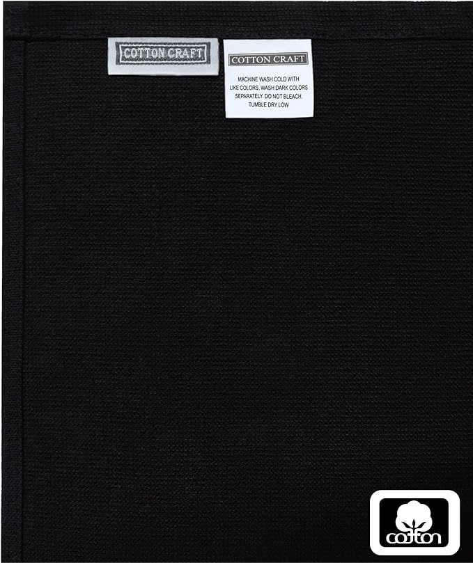 COTTON CRAFT Oversized Bath Sheets - 2 Pack Big & Tall 32 x 89 inches Bath Sheet Towels - 100% Ringspun Cotton 450 GSM Woven Terry XXL Absorbent Quick Dry Shower Spa Towel - Black