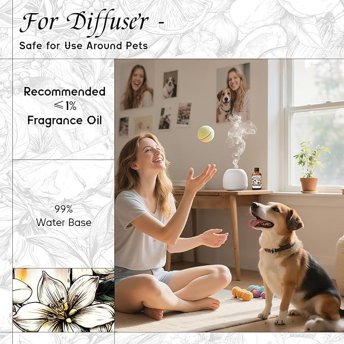 HIQILI Jasmine Fragrance Oil for Women Perfume Making, Skin Care - 1 Fl Oz | Suitable for Aromatherapy Diffuser, Long-Lasting Floral Scent, DIY Candle & Soap, Laundry Essential Oil