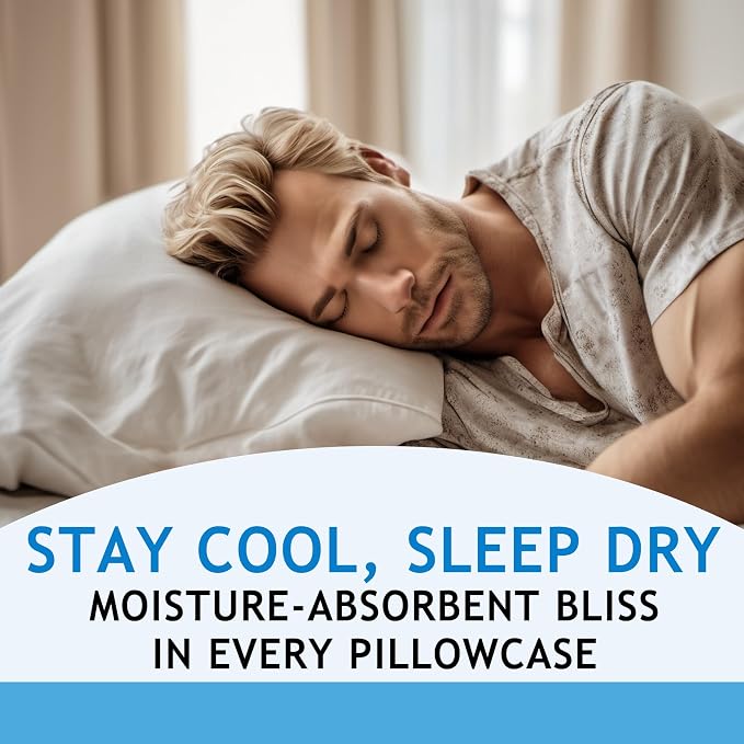 Zippered Pillowcases - Queen Size 30x20, 100% Viscose Derived from Bamboo, 2 PK, Cream - Cooling Pillow Cases - Silky Pillow Covers for Hot Sleepers, Menopause, Night Sweats - by JoMo