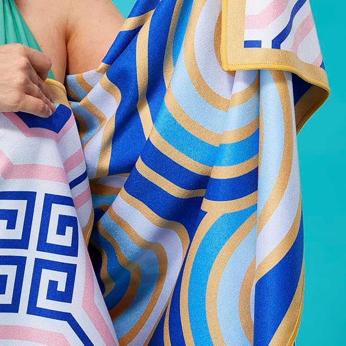 WerkShoppe Greek Key Tiles Go Big Towel