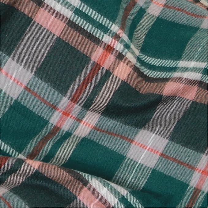 Soft 100% Wool Throw Blanket, Lightweight Warmth, 55"x83", Compact with Bag, Fringe, Plaid, Useful Gift for Women Men, Spring Summer Cozy Travel Blanket for Couch, Airplane, Car, Outdoors