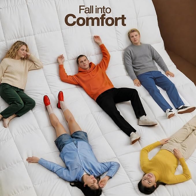 Utopia Bedding California King Comforter Duvet Insert, Quilted White Comforter with Corner Tabs, Box Stitched Down Alternative Comforters California King Size 96 x 102 inches