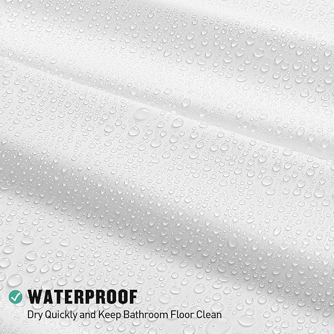 MitoVilla Extra Long Shower Curtain Liner 72 X 84, Simple White 84 inch XL Shower Curtain Liner for Neutral Bathroom, PEVA Heavy Duty Waterproof Bathroom Shower Liner