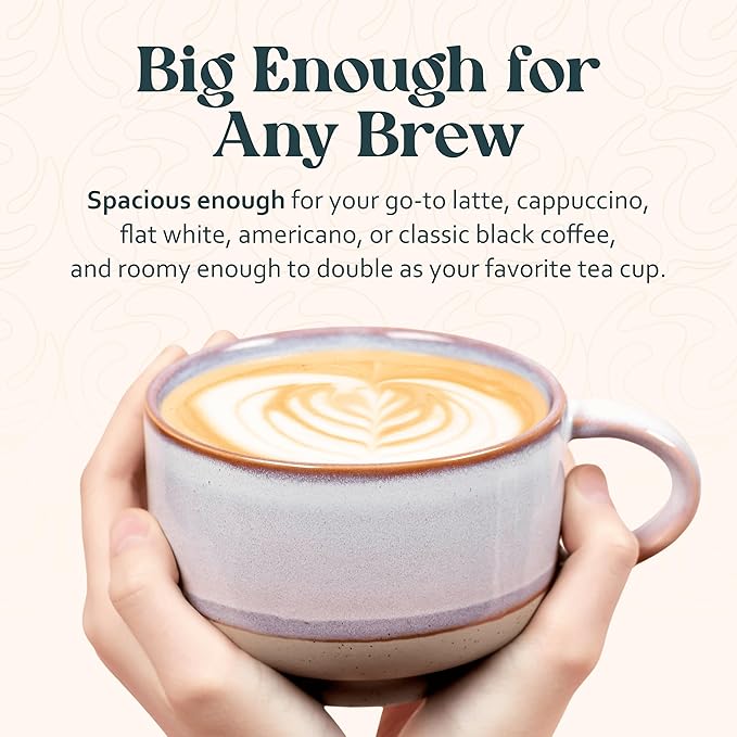 NOVA CERAMICS Ceramic Coffee Mug - Ceramic Cup with Handle - 16 oz Coffee Mugs, Cute Mug - Large Mug - Microwave & Dishwasher Safe - Gifts For Women Men Him Her - 16oz - Horizon