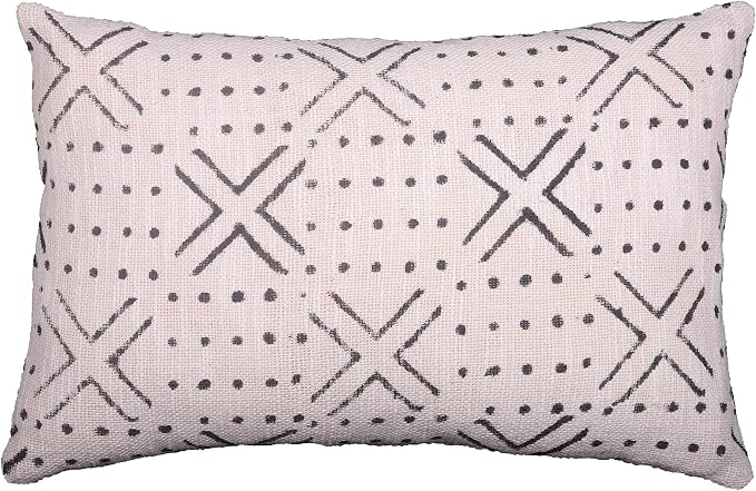 Trade Star Authentic Body Pillowcase Pure Cotton Case 100% Cotton Throw Decorative Cushion Covers Handloomed Oblong Pillow Cover Indian Decorations for Sofa Couch (Ivory NOVA 12X18 INCHES)