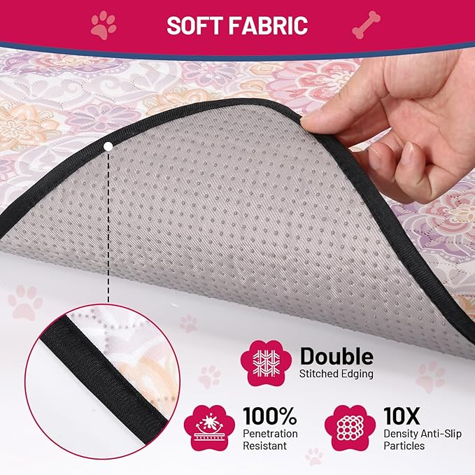 Washable Dog Pee Pads - Absorbent Reusable Puppy Training Pads, Waterproof Leak - Proof & Non - Slip for Crate Whelping Potty Training 72x72 (Pack of 1)