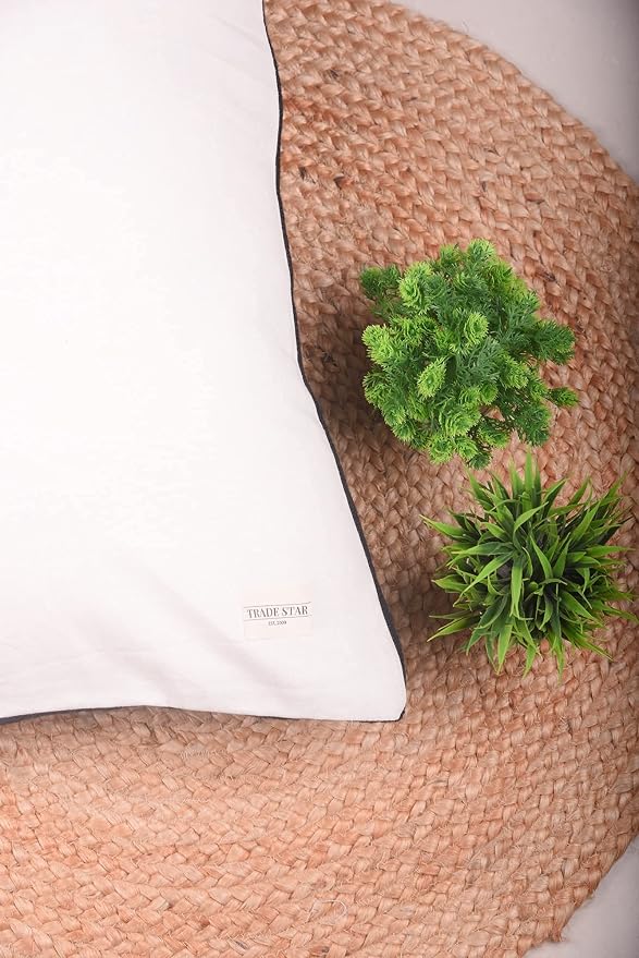 Trade Star Designer Body Pillow Cover 100% Cotton Throw Pilllow Cover Handmade Large Mudcloth Pillow Case Decorative Boho Style Cover for Farmhouse 14x36 Inches (Black, Alma)