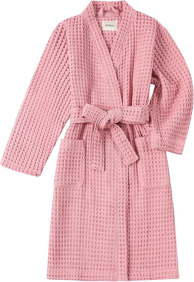 Luxury Organic Japanese Cotton Hotel & Spa Waffle Bathrobe for Men and Women (Hooded/Kimono)