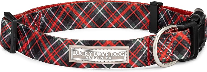 Lucky Love Dog - Adjustable Dog Collar with Easy Click Buckle for Medium, Durable, & Comfortable for Male & Female Dogs, Pet Collar for Puppies & Adult Dogs - Heywood, Medium