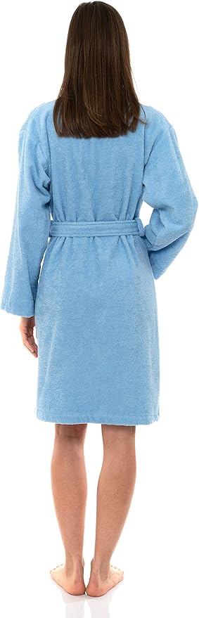 TowelSelections Women’s Robe, 100% Cotton Short Terry Shawl Bathrobe