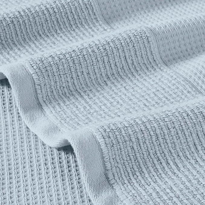 Modern Threads Waffle-Rib 6-Piece Towel Set – Premium Cotton Bath Towels, Ultra-Absorbent & Soft, Elegant Waffle Texture for Bathroom & Spa, Air