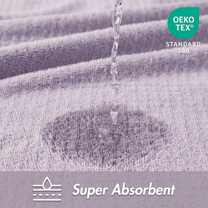 Madison Park Spa Waffle 100% Cotton Luxurious Towel Set, Premium Texture Waffle Weave, Highly Absorbent, Quick Dry, Hotel & Spa Quality Wash Clothes for Bathroom, Assorted Sizes, Lilac 6 Piece