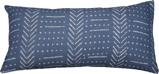 Trade Star Farmhouse Throw Pillow Case 100% Cotton Decorative Pillow Cover Modern Oblong Pillow Shams for Bed Handloomed Lumbar Back Rest Cushion Cover (Dark Grey Snow 12X24 INCHES)