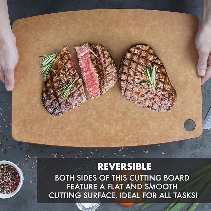 Dexas Natural Fiber Dishwasher Safe Composite Cutting Board, 14.3" x 11.2"
