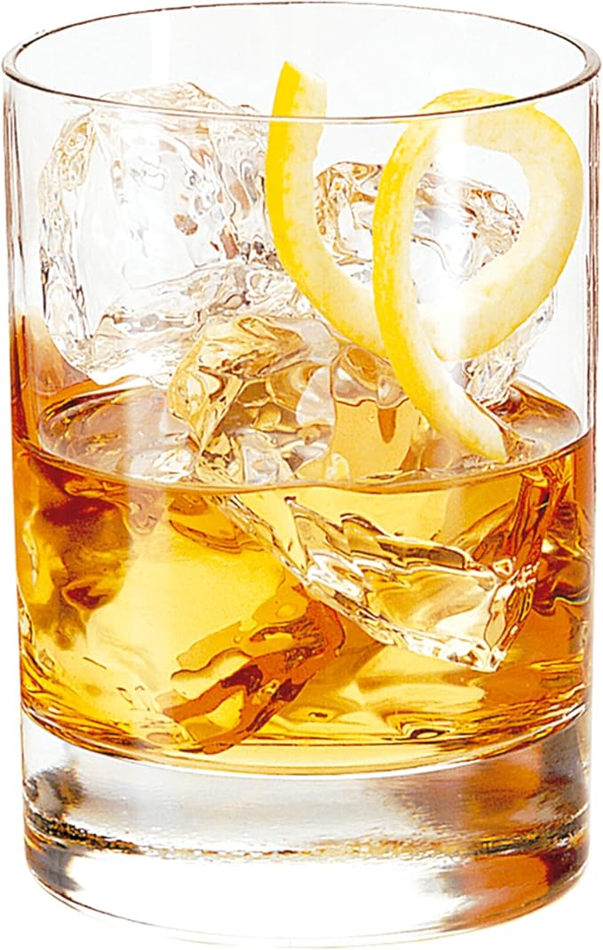 Libbey 918CD Heavy Base Double Old Fashioned Glasses - Elegant Whiskey Glasses Set of 12 - Dishwasher Safe Cocktail Glass for Cocktails, Juice, and More