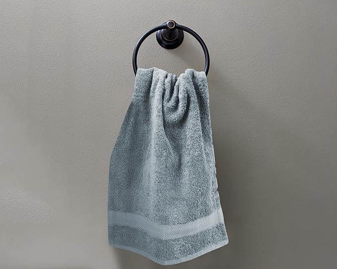 100% Organic Cotton Towels 650 GSM Plush Feather Touch Quick Dry Hand Towel, Pack of 6 GOTS Certified, Oeko-Tex Green Certified, Organic Cotton Hand Towel, 20"X30"