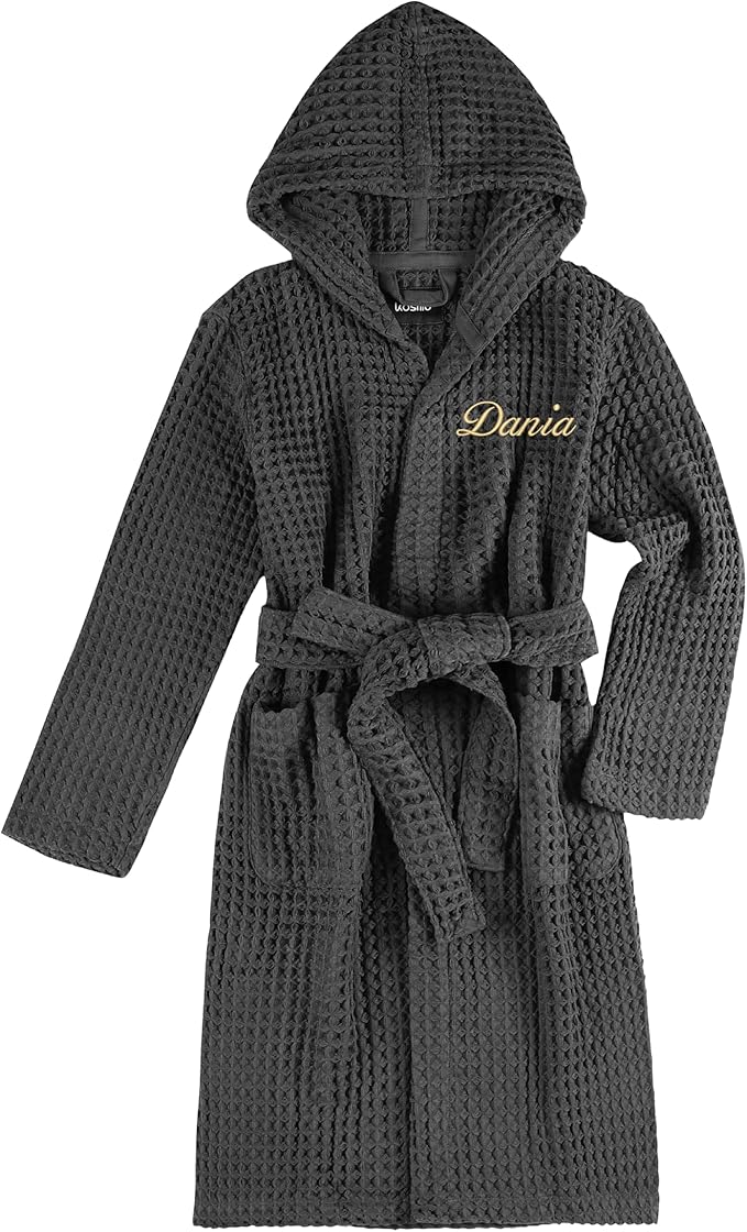 Luxury Organic Japanese Cotton Hotel & Spa Waffle Bathrobe for Men and Women (Hooded/Kimono)