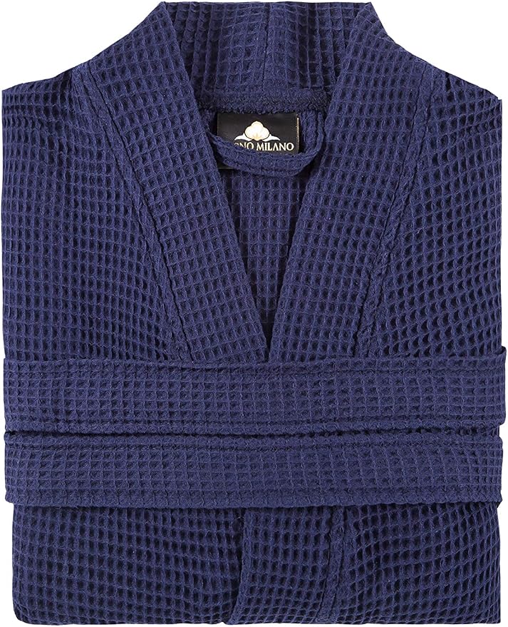BAGNO MILANO Mens Robes, Waffle Robes For Men, Turkish Cotton Mens Bathrobes