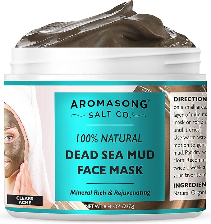 Aromasong Dead Sea Spa Bundle: 100% Pure Dead Sea Salt 19 Lb & Dead Sea Mud Mask