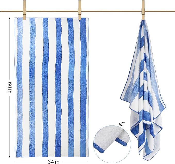 Microfiber Waffle Beach Towels,Ultra Soft and Sand Free Beach Essentials,High Absorbent Pool Towels,Quick Dry Light Weight Oversized Large Towels for Travel Camping Beach Accessories