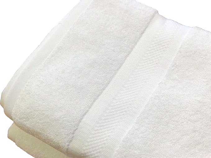 ORGANIC TEXTILES Organic Cotton Bath Towel for Comfort and Absorption, GOTS Certified, White, Set of 2