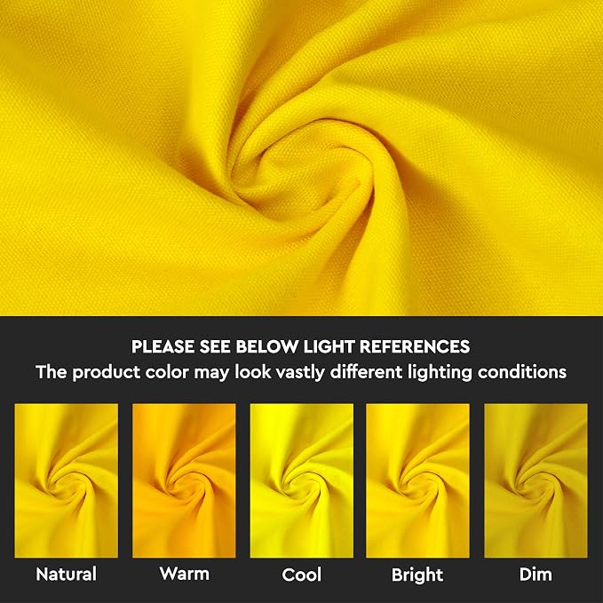 Encasa XO Throw Pillow Covers 16x16 in Set of 2 Sunbeam Yellow | No Inserts | Cotton Pillow Covers for Living Room, Bed, Sofa, Couch | Decorative Cushion Covers with Improved Zipper