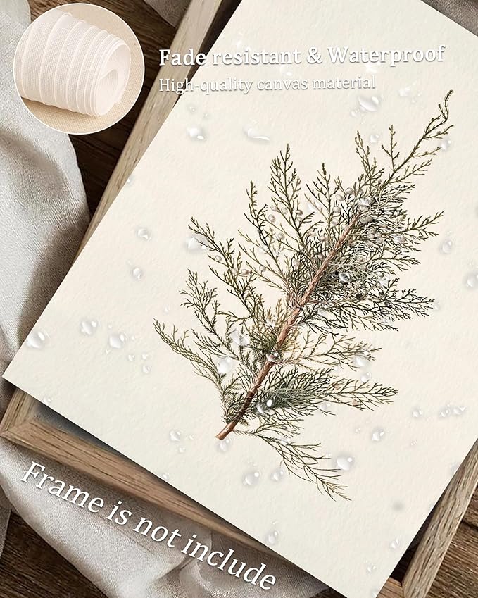 Vodefoad Vintage Cypress Tree Christmas Print Classical Naturalist Tree Landscape Print Painting Moody Christmas Farmhouse Wall Art Minimalist Mid Century Wall Art Painting Picture Aesthetic for Bedroom Bathroom Office Winter Room Decor Holiday Decorat...