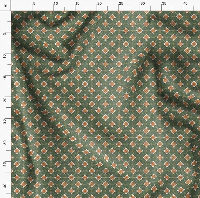 Soimoi Tribal Print - Green, Viscose Rayon Fabric Material - 42 Inch Wide, 1 Yard, Unstitched Material for Dresses, Blouses, Skirts, Sleepwear, Kids Clothing