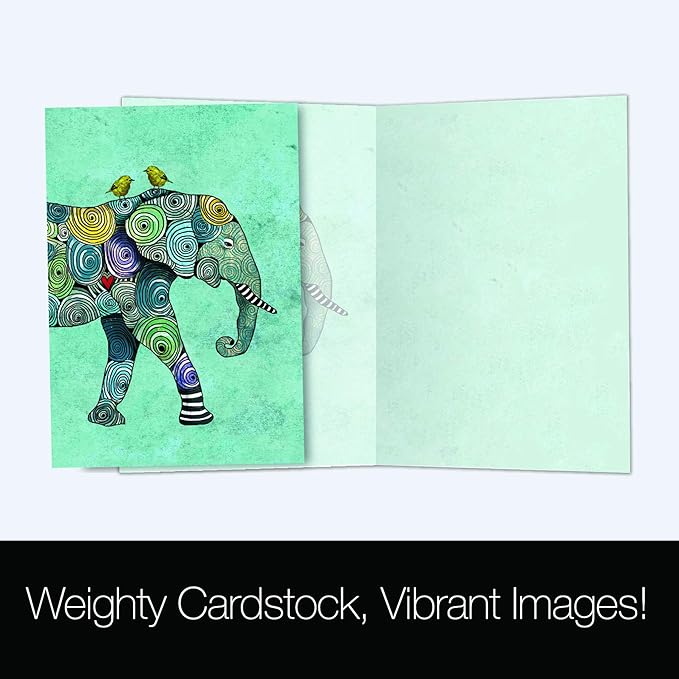 Tree-Free Greetings 8 Pack Greeting Cards, 100% Recycled Paper, Eco-Friendly Cards, Made in the USA, Variety Pack with Matching Envelopes, 5”x7” in Artful Designs, multicolored (AGP1039)