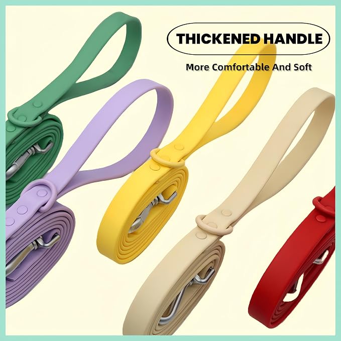 Dog Collar and Leash Set, Durable Waterproof Dog Leashes Collars, 5 Length Setting Adjustable Dog Collars for Large Medium Small Dogs (Mint Green, XL)