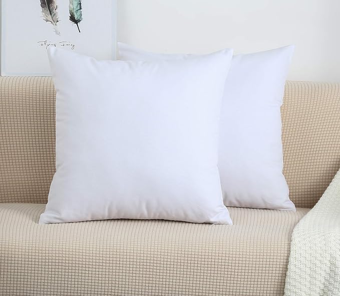 TangDepot Handmade Decorative Solid 100% Cotton Canvas Throw Pillow Covers /Pillow Shams, (16" x16" , White, 1 Count (Pack of 1)) | 100% cotton, same-color zip, machine wash & air dry. For living room, bedroom, office, car. 42 colors, 217 sizes. Cover ...