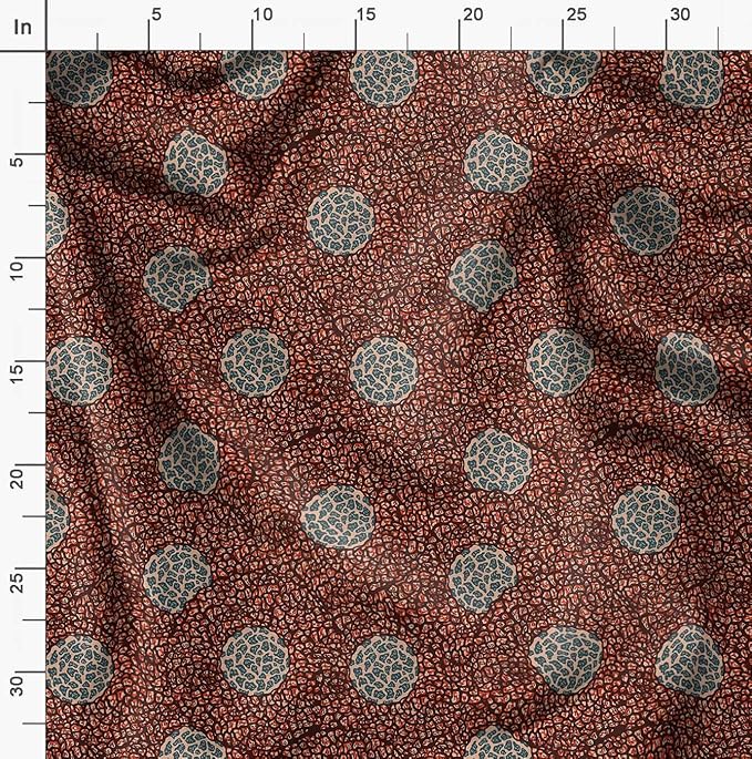 Soimoi Heavyweight Cotton Canvas Fabric Material - 56 Inch Wide, Red - Tribal Print, Ideal for Making Durable Tote Bags, Backpacks, Jackets, Upholstery, Cushions, Outdoor Furniture Covers, 1 Yard